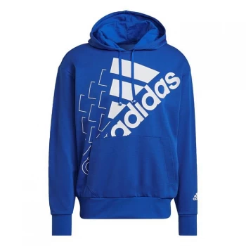 Image of adidas Essentials Logo Hoodie (Gender Neutral) Unisex - Bold Blue / White