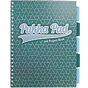Image of Pukka Pad Project Book Glee A4 Ruled Green Perforated 200 Sheets