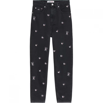 Image of Tommy Jeans High Rise Heart Jeans - DENIM BLACK 1BZ