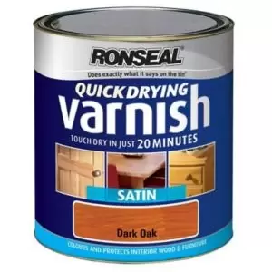 Image of Ronseal Dark Oak Satin Wood Varnish, 0.75L