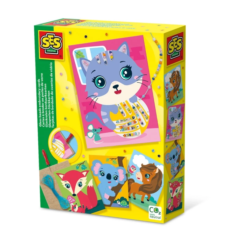 Image of SES Creative Glass Beads Embroidery Cards Multi unisex One Size