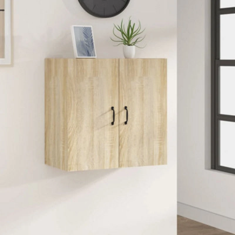 Image of Vidaxl Wall Cabinet Sonoma Oak 60X31X60 Cm Engineered Wood, Brown 812900