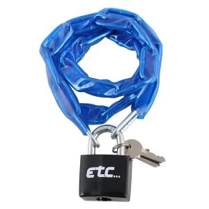 Image of ETC Chain Lock With Padlock 900 x 4mm