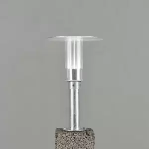 Image of Konstsmide Mode Outdoor Classic Gate Post Pedestal 8W LED Galvanised Clear Plastic Rough Proof, IP54