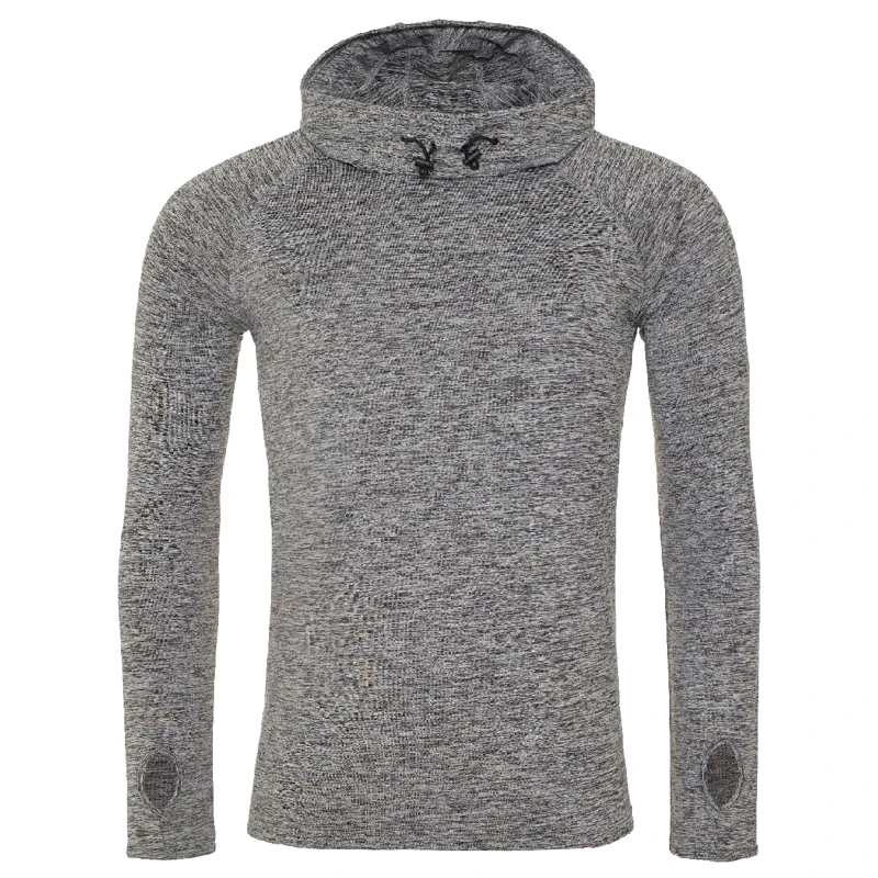 Image of AWDis AWDis Men Just Cool Cowl Neck Long Sleeve Baselayer Top Pack of 2 in Grey Size: Small Grey S Male 5059269159238