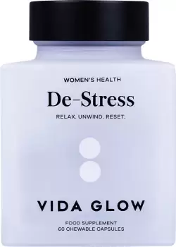 Image of Vida Glow Womens Health De-Stress 60 Chewable Capsules