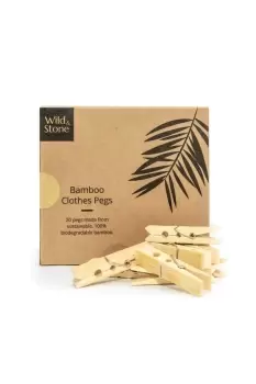 Image of Bamboo Clothes Pegs 20 Pack