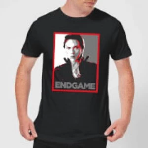 Image of Avengers Endgame Black Widow Poster Mens T-Shirt - Black