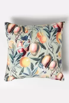Image of Mango Tree Green Filled Velvet Cushion 46 x 46 cm