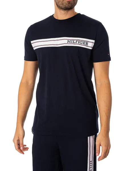 Image of Tommy Hilfiger Lounge Brand Line T-Shirt Desert Sky M