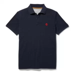 Image of Timberland Millers River Polo Shirt For Men In Navy Blue, Size M