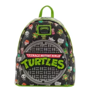 Image of Loungefly Teenaged Mutant Ninja Turtles Sewer Cap AOP Zip Around Wallet