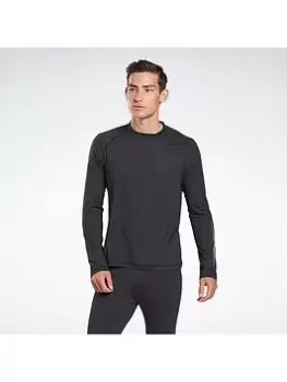 Image of Reebok Thermowarm Touch Graphic Base Layer Long-sleeve Top - Black Size M Men