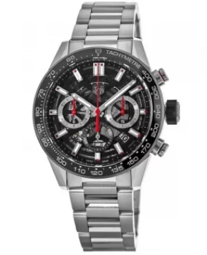 Image of Tag Heuer Carrera Calibre Heuer 02 Skeleton Dial Stainless Steel Mens Watch CBG2010.BA0662 CBG2010.BA0662