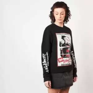 Image of A Nightmare On Elm Street Don't Fall Asleep Womens Sweatshirt - Black - M - Black