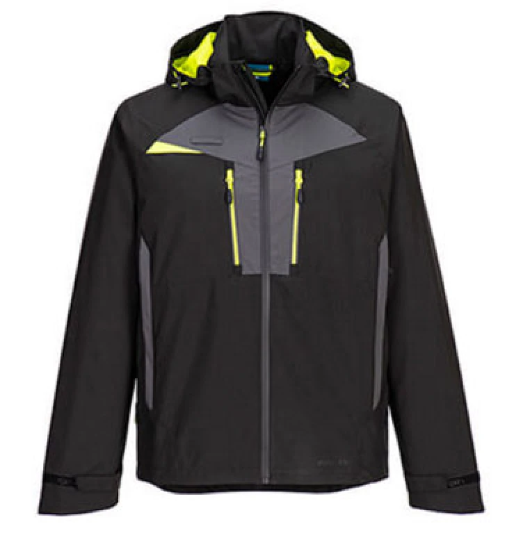 Image of Portwest DX4 Waterproof Rain Jacket DX463BKRL Colour: Black