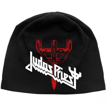 Image of Judas Priest - Logo & Fork Unisex Beanie Hat - Black