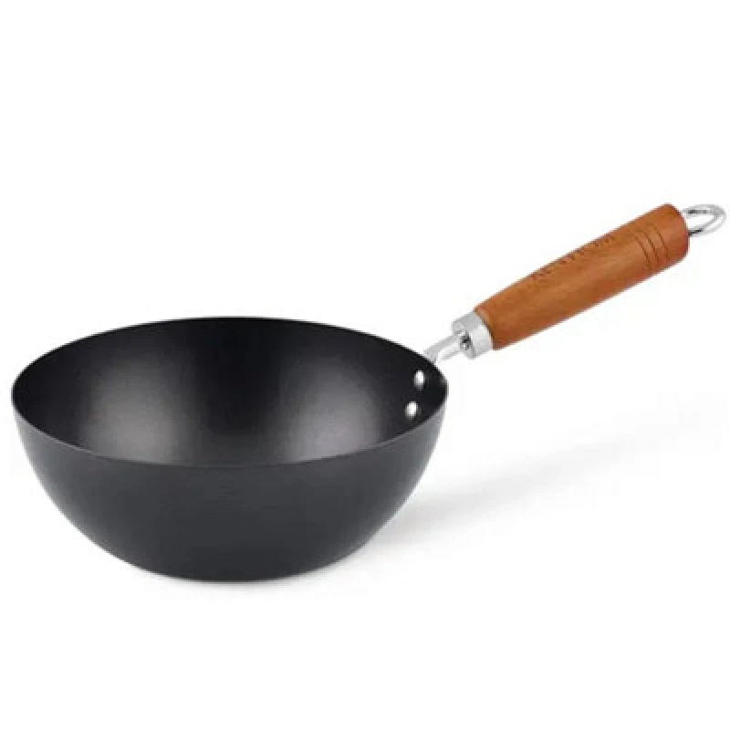 Image of Ken Hom Classic Carbon Steel Non-Stick Mini Wok 20Cm - Black