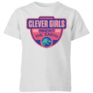 Image of Jurassic Park Clever Girls Inherit The Earth Kids T-Shirt - Grey - 5-6 Years