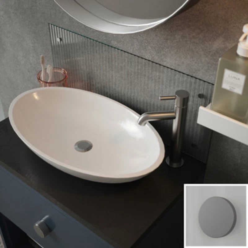 Image of Clear Fluted Glass Bathroom Splashback With Satin Chrome Caps 250 X 500 X 4Mm, Clear SB54373