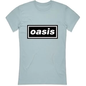 Image of Oasis - Decca Logo Ladies Medium T-Shirt - Blue