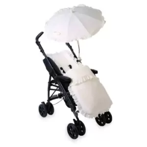 Image of Clair de Lune Broderie Anglaise Pushchair Footmuff - White