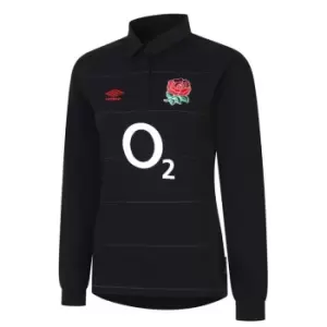 Image of Umbro England Away Classic Licensed Long Sleeve Shirt 2022/2023 Womens - Black