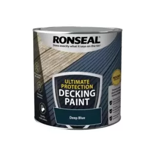 Image of Ronseal Ultimate Protection Decking Paint Deep Blue 2.5 litre