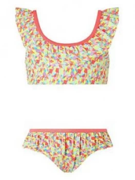 Image of Accessorize Girls Geo Metallic Print Bikini - Multi