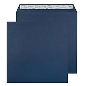 Image of Creative Dark Coloured Envelopes Peel & Seal 220 x 220 mm Plain 120 gsm Oxford Blue Pack of 250