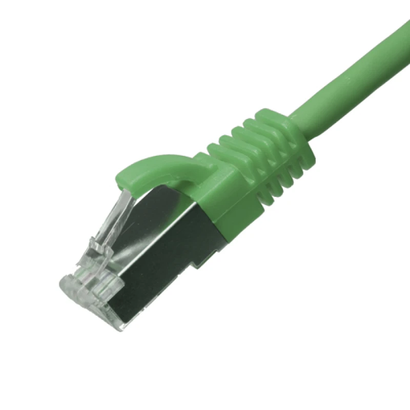 Image of Cablenet 0.25m Cat6a RJ45 Green U/FTP LSOH 30AWG Slim Snagless Booted
