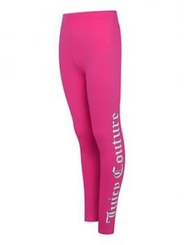 Image of Juicy Couture Girls Leggings - Dark Pink Size Age: 3-4 Years, Women