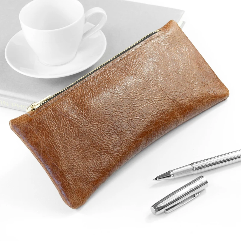 Image of Treat Republic Leather Pencil Case Tan unisex Standard