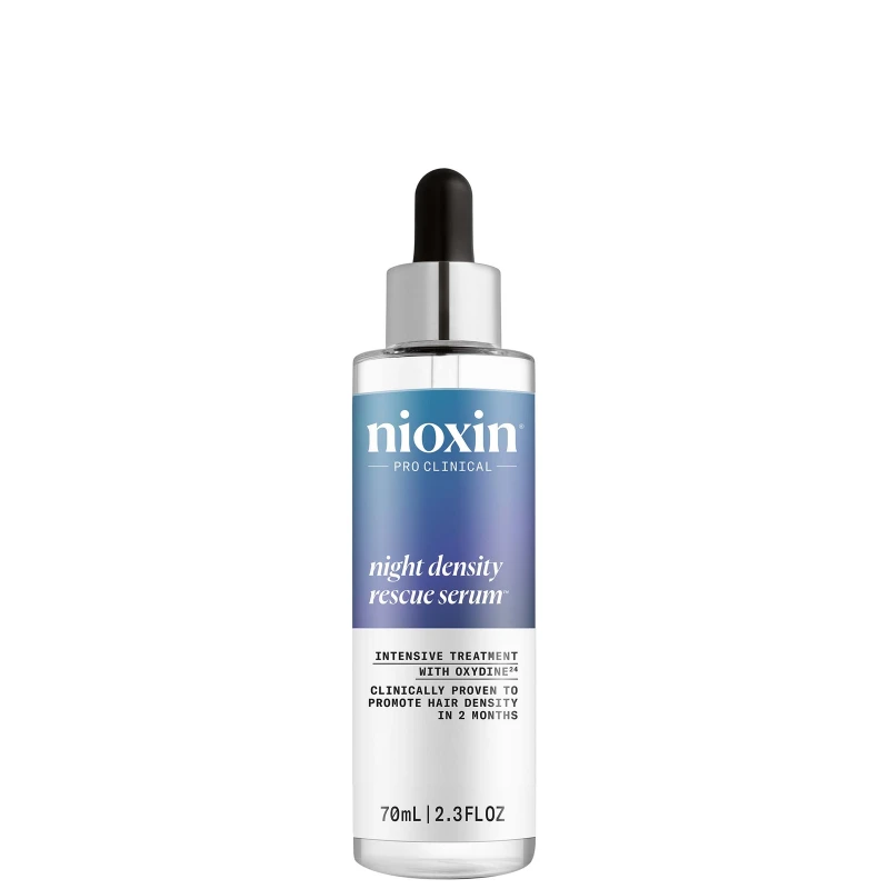 Image of Nioxin Nioxin Night Density Rescue Serum, Thickening Serum for Optimised Hair Growth, 70ml in Clear Clear One Size Unisex 4064666842592