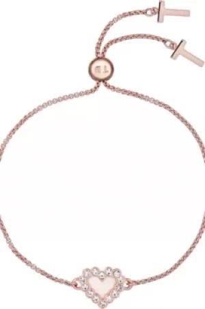 Image of Ted Baker Pearlsi Pearly Heart Drawstring Bracelet TBJ2799-24-381