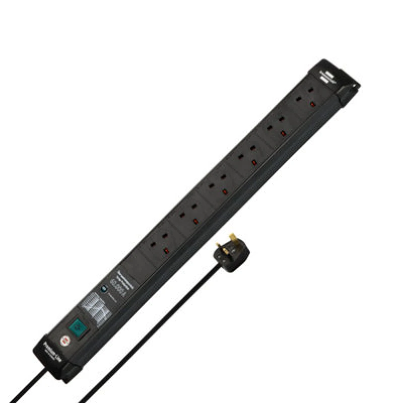 Image of Brennenstuhl Premium-Line 6 Way Extension Lead - 60,000A Surge Protection - 3 Metre Cable