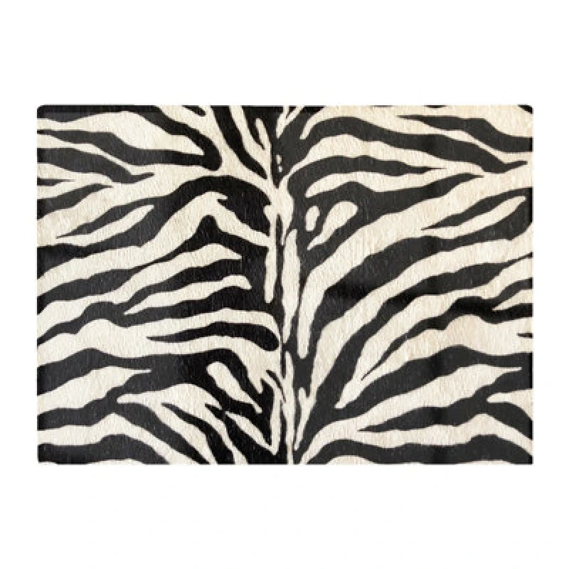 Image of Warren Reed Designer White Tiger Print Glass Chopping Board