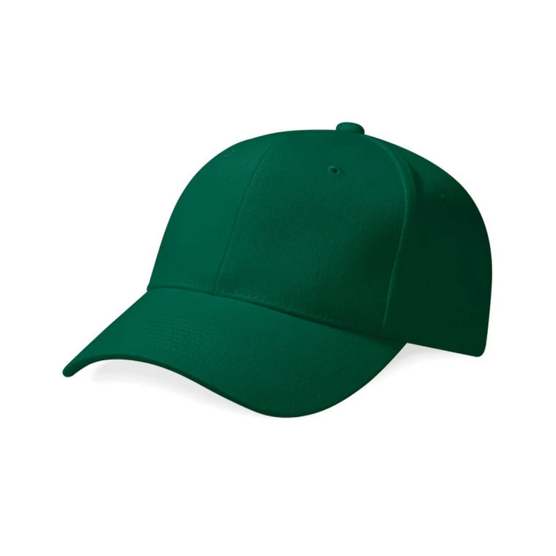 Image of Beechfield Beechfield Men Pro-Style Heavy Brushed Cotton Baseball Cap in Green Green One Size Male 5063470026357