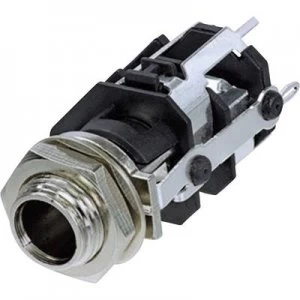 Image of 6.35mm audio jack Socket vertical vertical Number of pins 5 Stereo Black Rean AV RJ5VM