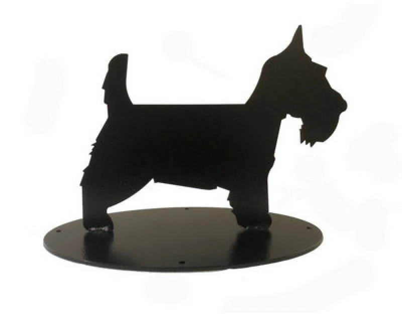 Image of Poppy Forge Scottie Dog Boot Scraper Silhouette - Steel - L23.5 X W34.9 X H26cm - Black
