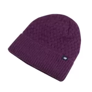 Image of New Balance LAH23102 Cross Hatch Beanie - Purple