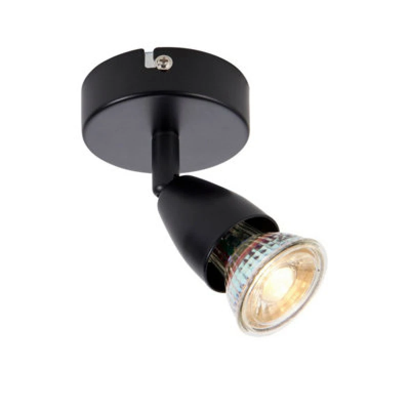 Image of Netlighting Amalfi Single Spotlight Matt Black Paint Black