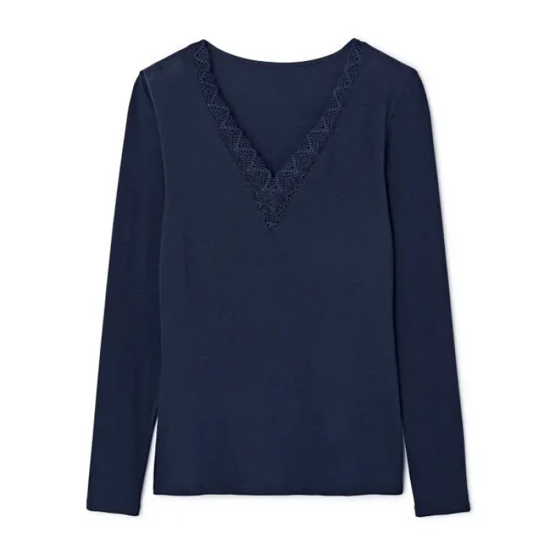 Image of Damart Womens T-Shirt Damart Thermolactyl Sensitive Bleu Female XS