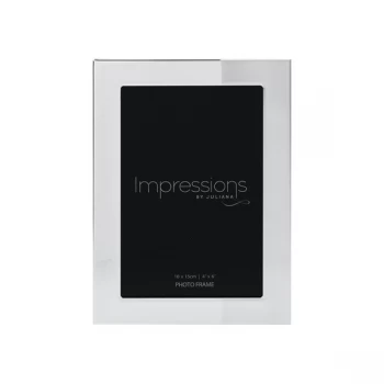 Image of 4" x 6" - IMPRESSIONS Pollished & Satin Silverplated Frame