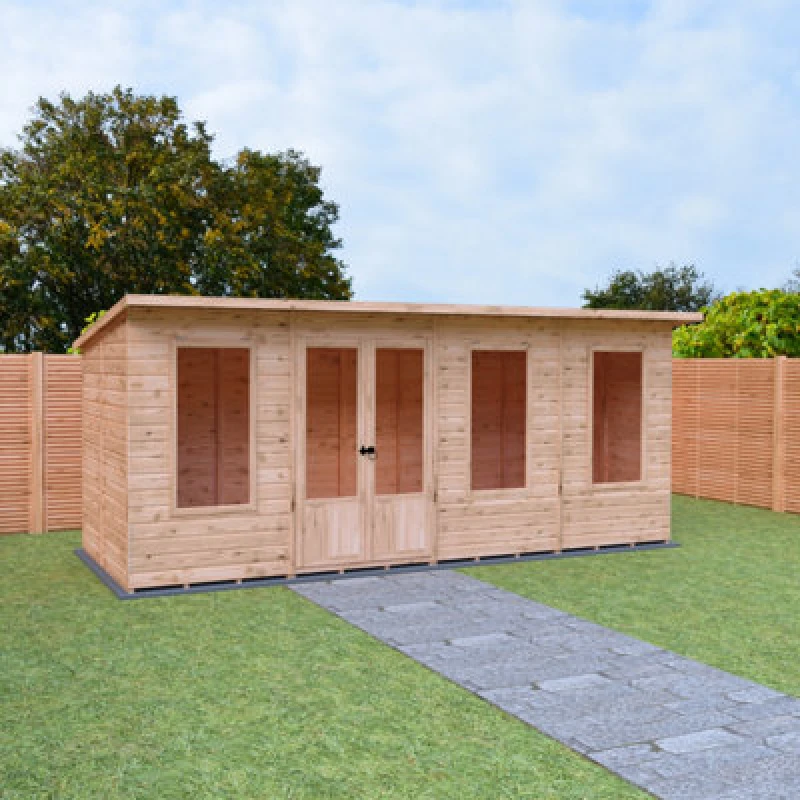 Image of Shire Peony 16X6 Pent Summerhouse With 3 Opening Windows