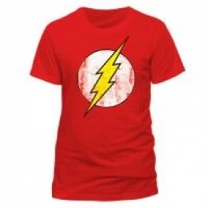 Image of DC COMICS The Flash Logo T-Shirt, Unisex, Medium, Red