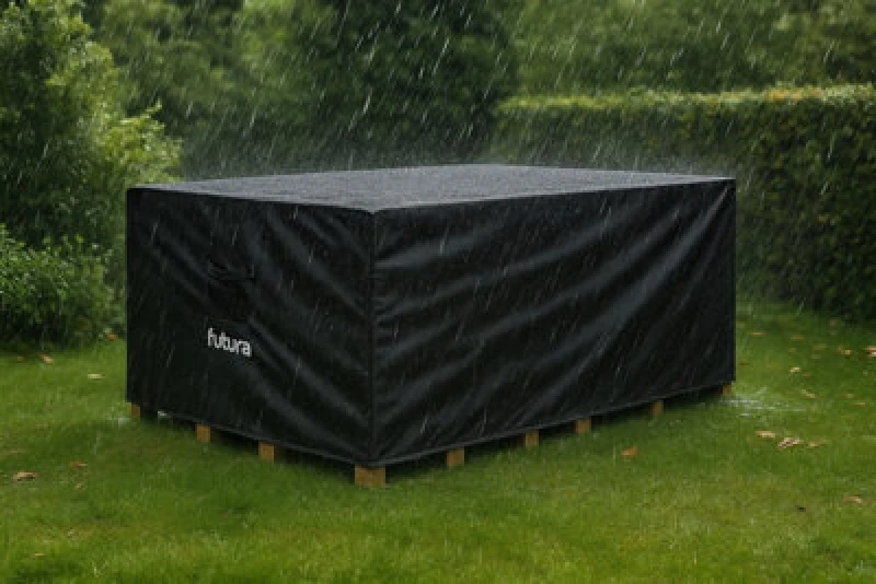 Image of Futura 420D Rectangular 180X120X74Cm Waterproof Garden Furniture Cover, Outdoor Patio Weatherproof Rattan Sofa Shield