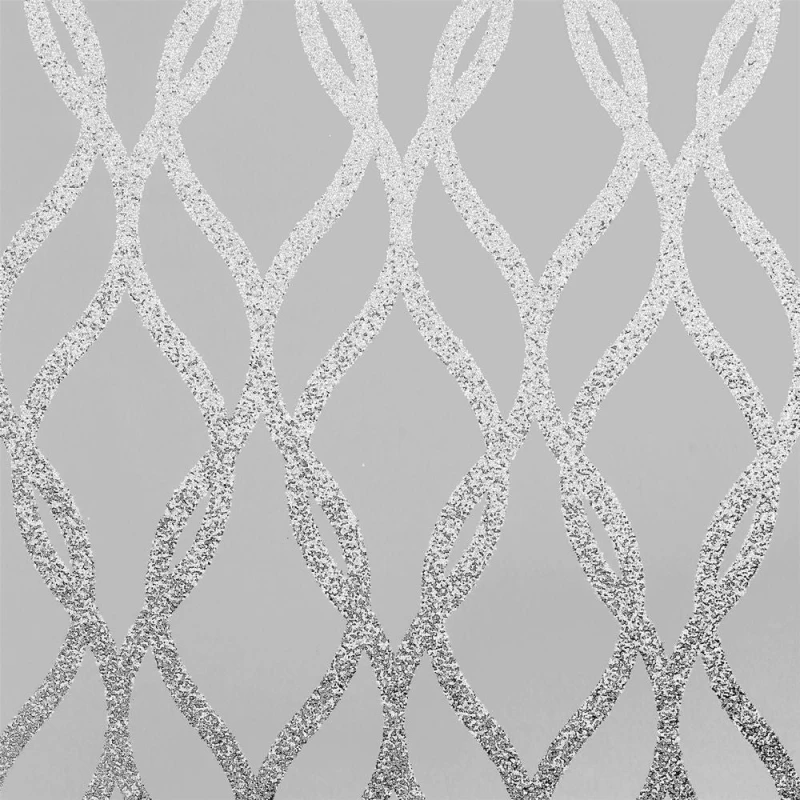 Image of Arthouse Sequin Trellis Wallpaper Silver
