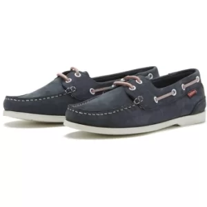 Image of Chatham Womens Willow Boat Shoes Navy/Pink 7 (EU41)