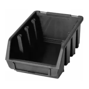 Image of Ergo m Box Plastic Parts Storage Stacking 116x161x75mm - Colour Black - Pack of 10